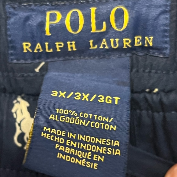 Polo by Ralph Lauren Men's Navy Pajama Lounge Pants Large Pony Logo Print Sz 3X - Picture 4 of 6